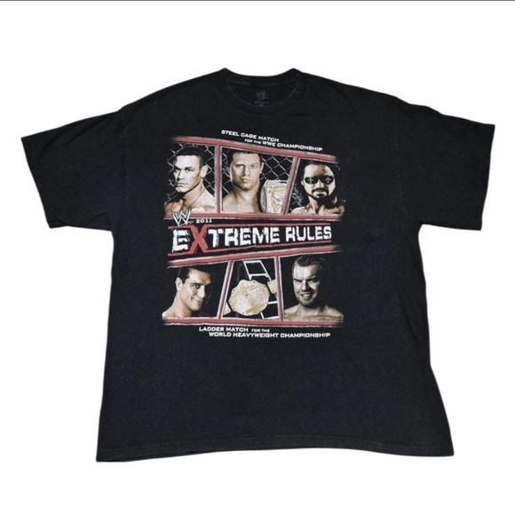 WWE Other - WWE Extreme Rules PPV Event T Shirt XL 2011 CM Punk WWF Wrestling Orton Cena